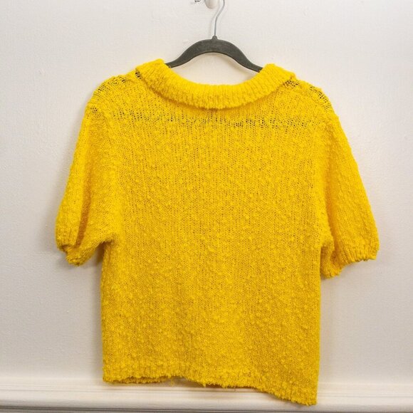 Vintage 90s Generation Liberty House Yellow Knit Button-Up – Size S - Picture 2 of 4